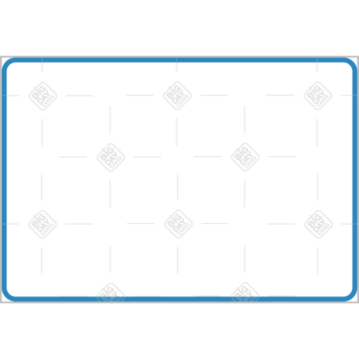 Simple very thin mid blue frame - landscape