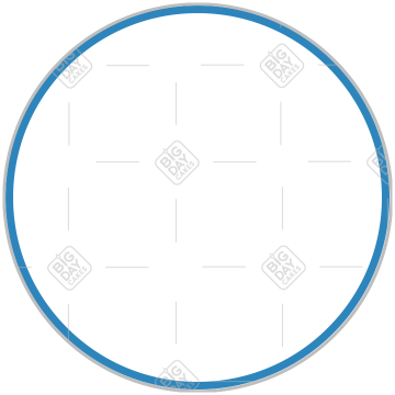 Simple very thin mid blue frame - round