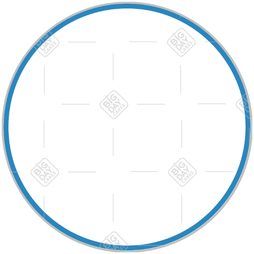 Simple very thin mid blue frame - round