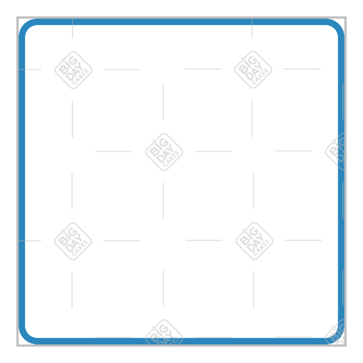 Simple very thin mid blue frame - square