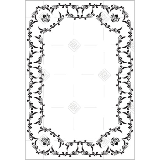Pretty white and black design frame - portrait