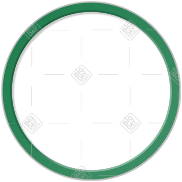 Simple thin green frame - round
