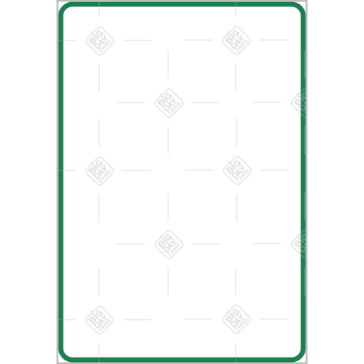 Simple very thin green frame - portrait