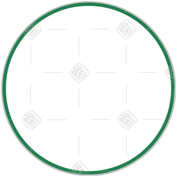 Simple very thin green frame - round