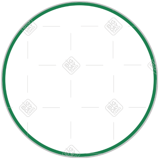 Simple very thin green frame - round