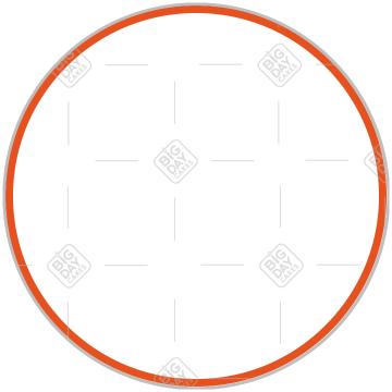 Simple very thin orange frame - round