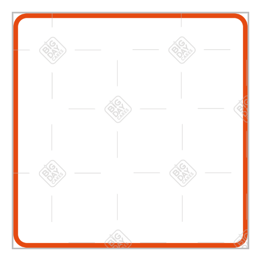 Simple square frame - cupcake