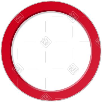 Simple red frame - round