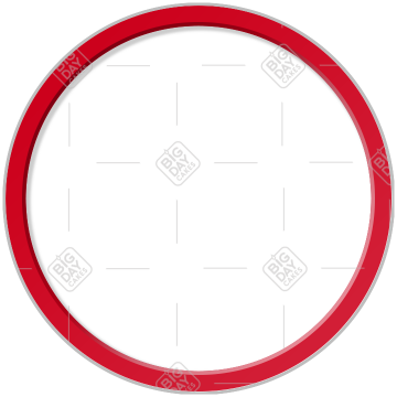Simple thin red frame - round