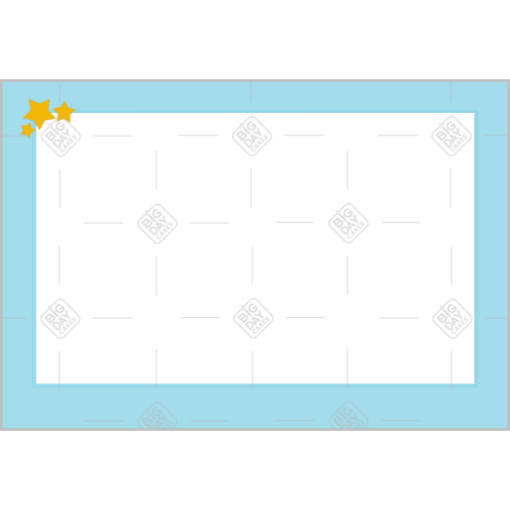 Simple stars frame - landscape