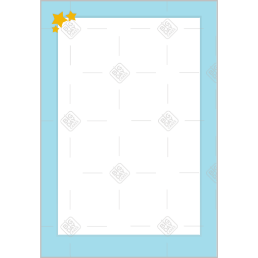 Simple stars frame - portrait