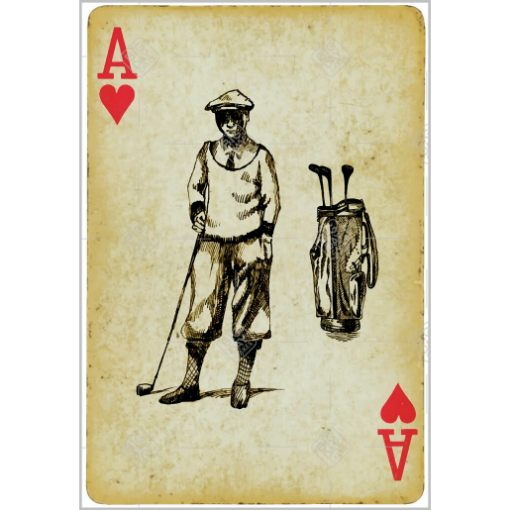 Vintage golfer topper - portrait