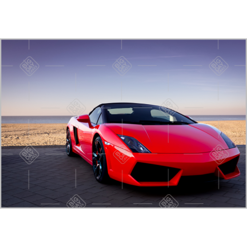 Red sports car topper - landscape