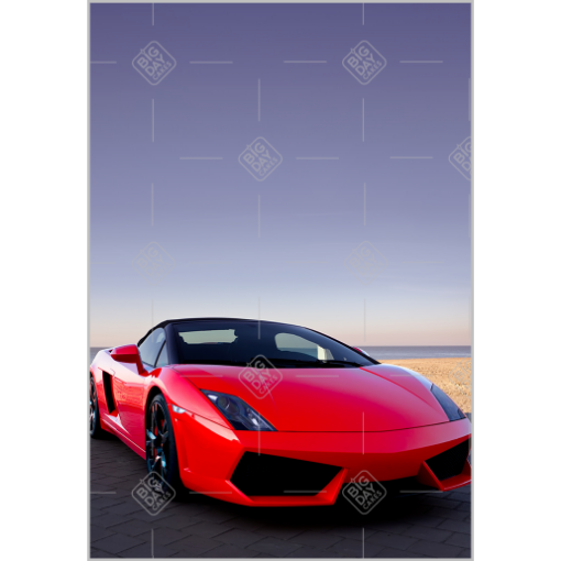 Red sports car topper - portrait