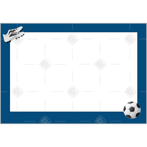Football blue frame - landscape