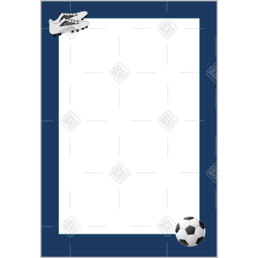Football blue frame - portrait