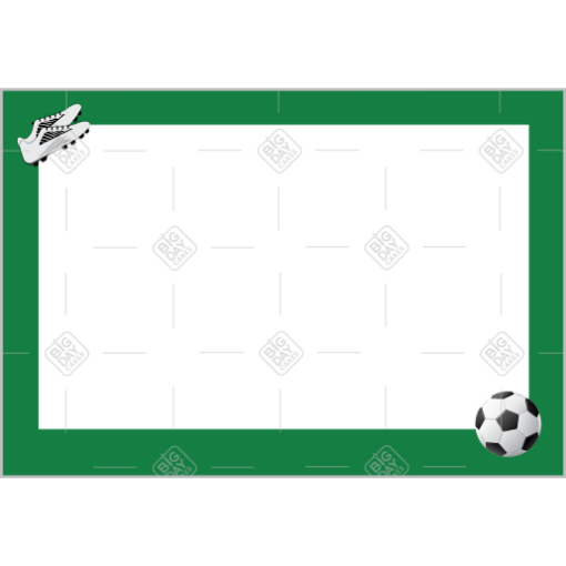 Football green frame - landscape