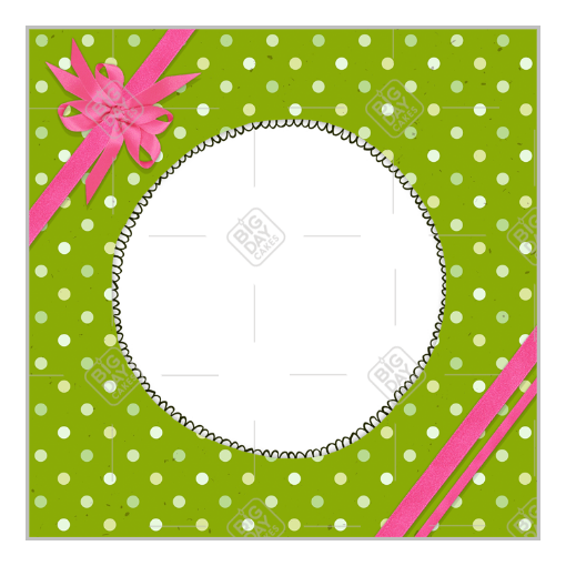 Spotty green frame - square