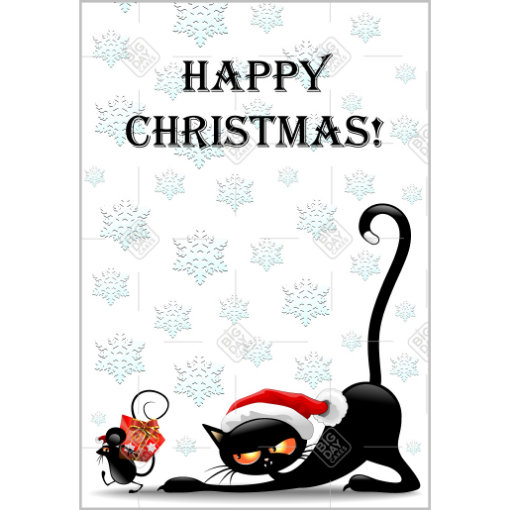 Cat and mouse topper - portrait