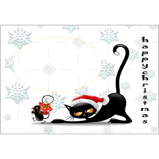 Cat and mouse frame - landscape