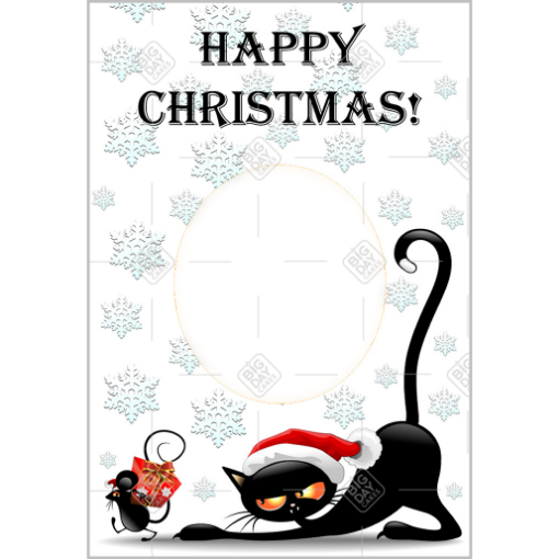 Cat and mouse frame - portrait