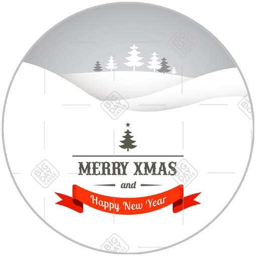 Snowy topper - round