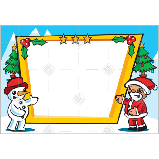 Christmas photo frame frame - landscape
