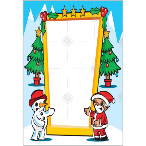 Christmas photo frame frame - portrait