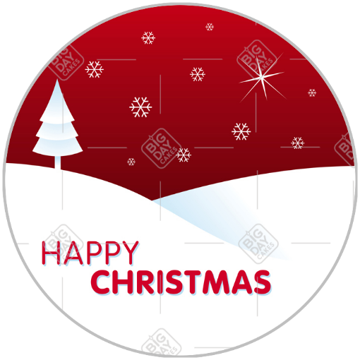 Christmas snow topper - round