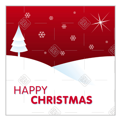Christmas snow topper - square