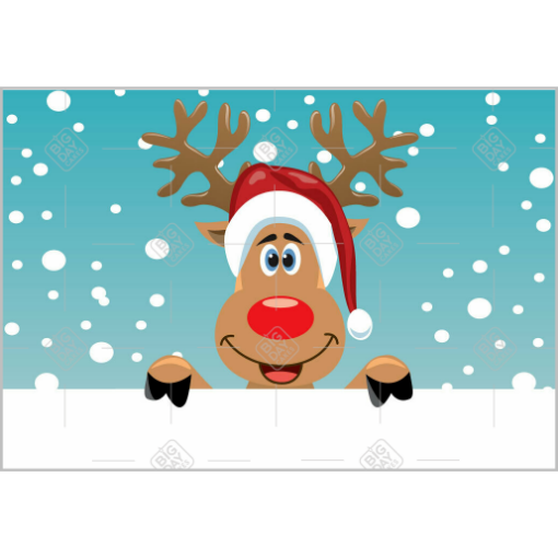 Reindeer topper - landscape