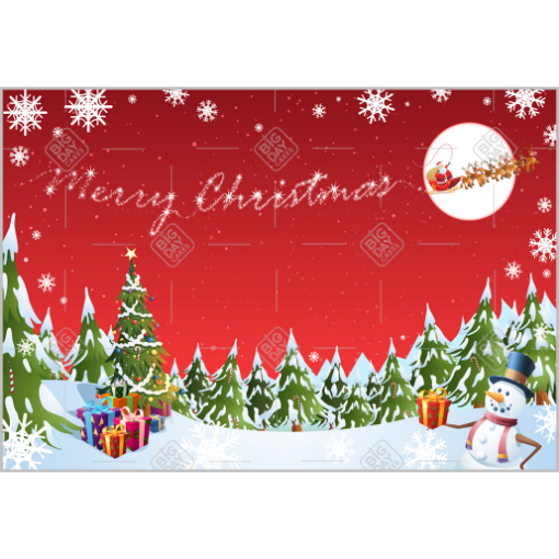Christmas scene topper - landscape