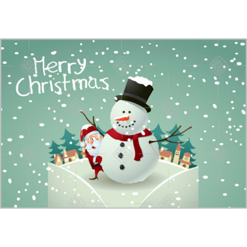 Snowman topper - landscape