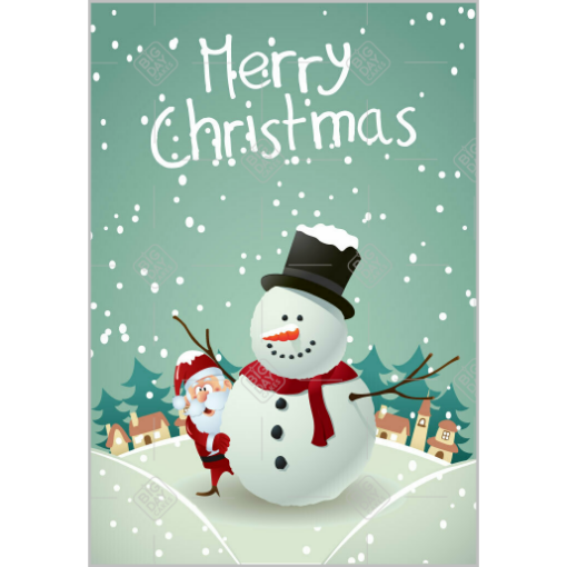 Snowman topper - portrait