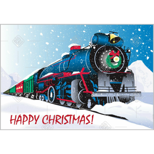 Snowy train topper - landscape