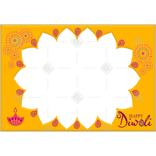 Diwali gold frame - landscape