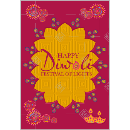 Diwali pink topper - portrait