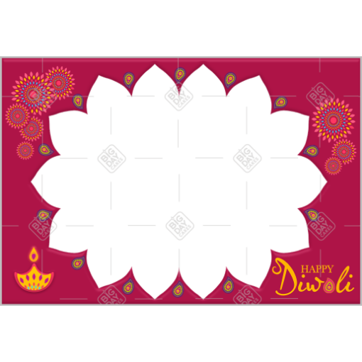 Diwali pink frame - landscape