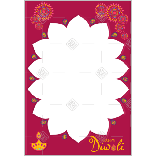 Diwali pink frame - portrait
