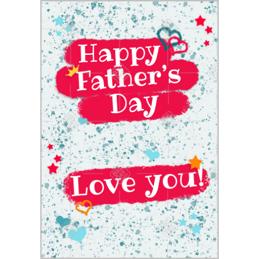 Fathers Day love you topper - portrait