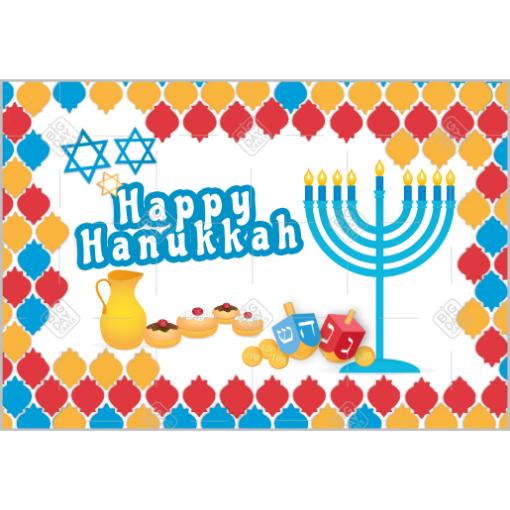 Hanukkah topper - landscape