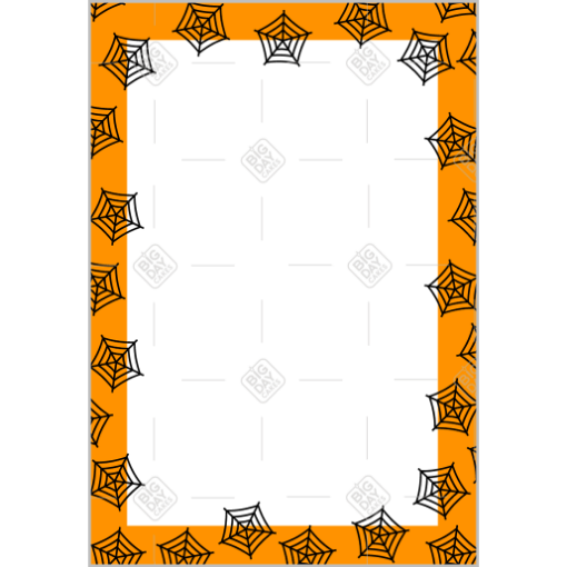 Orange webs frame - portrait