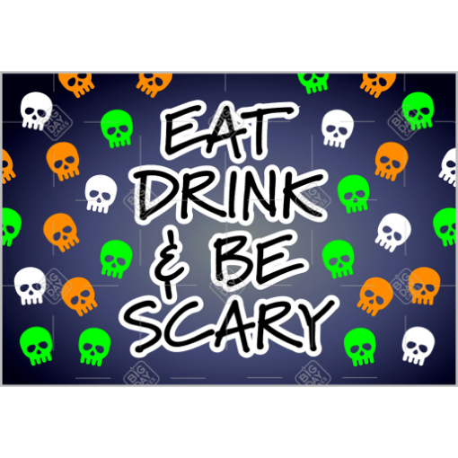 Be Scary skulls topper - landscape