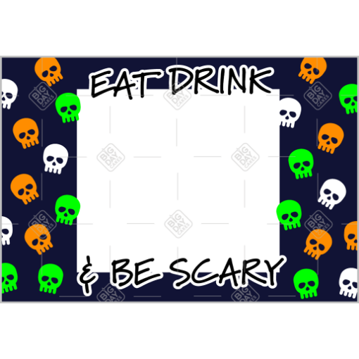 Be Scary skulls frame - landscape