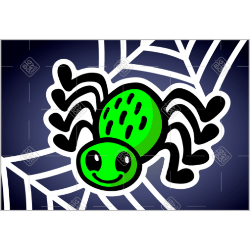 Green spider topper - landscape