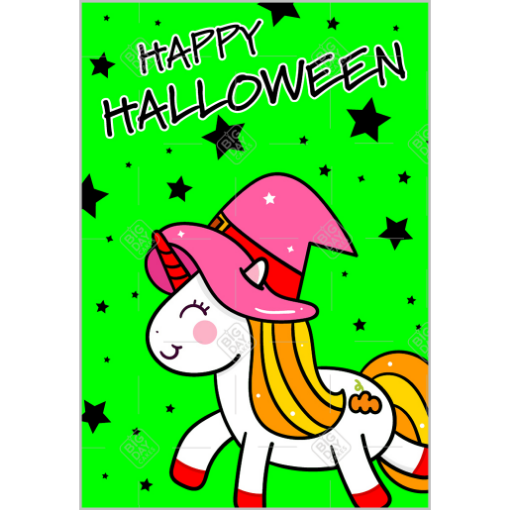 Halloween unicorn topper - portrait