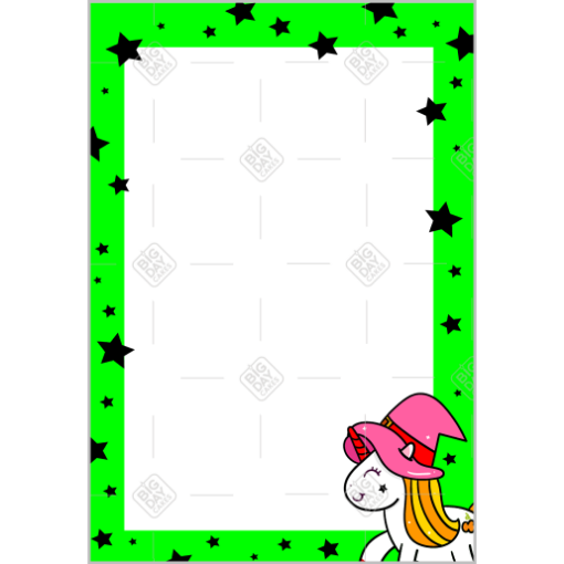 Halloween unicorn frame - portrait