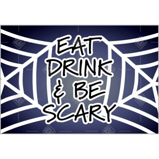 Be Scary spiderweb black topper - landscape