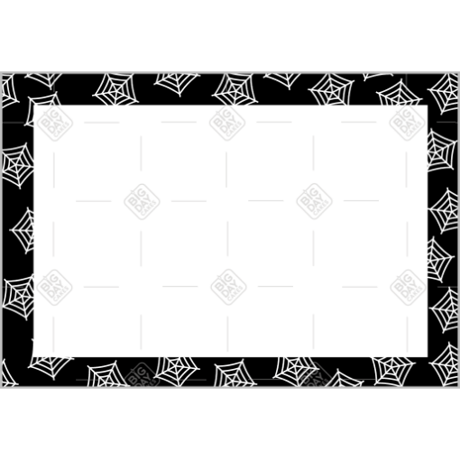 Spiderwebs black frame - landscape