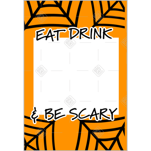 Be Scary spiderweb frame - portrait